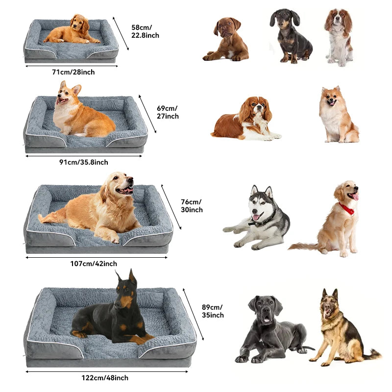 Dog Sofa Bed With Anti Slip Bottom Egg Foam Cushion