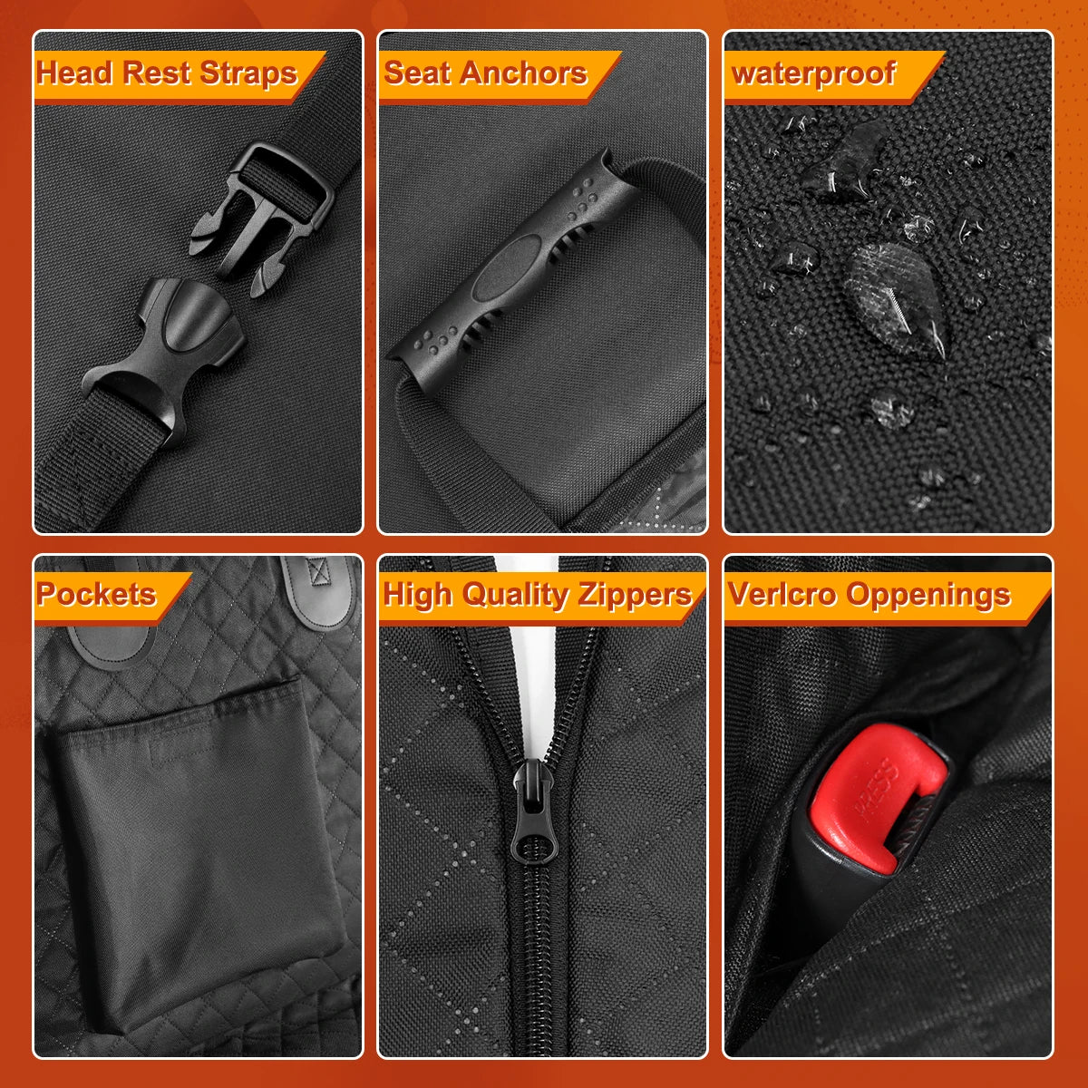 PETRAVEL Dog Car Back Seat Extender Hammock Cover Waterproof