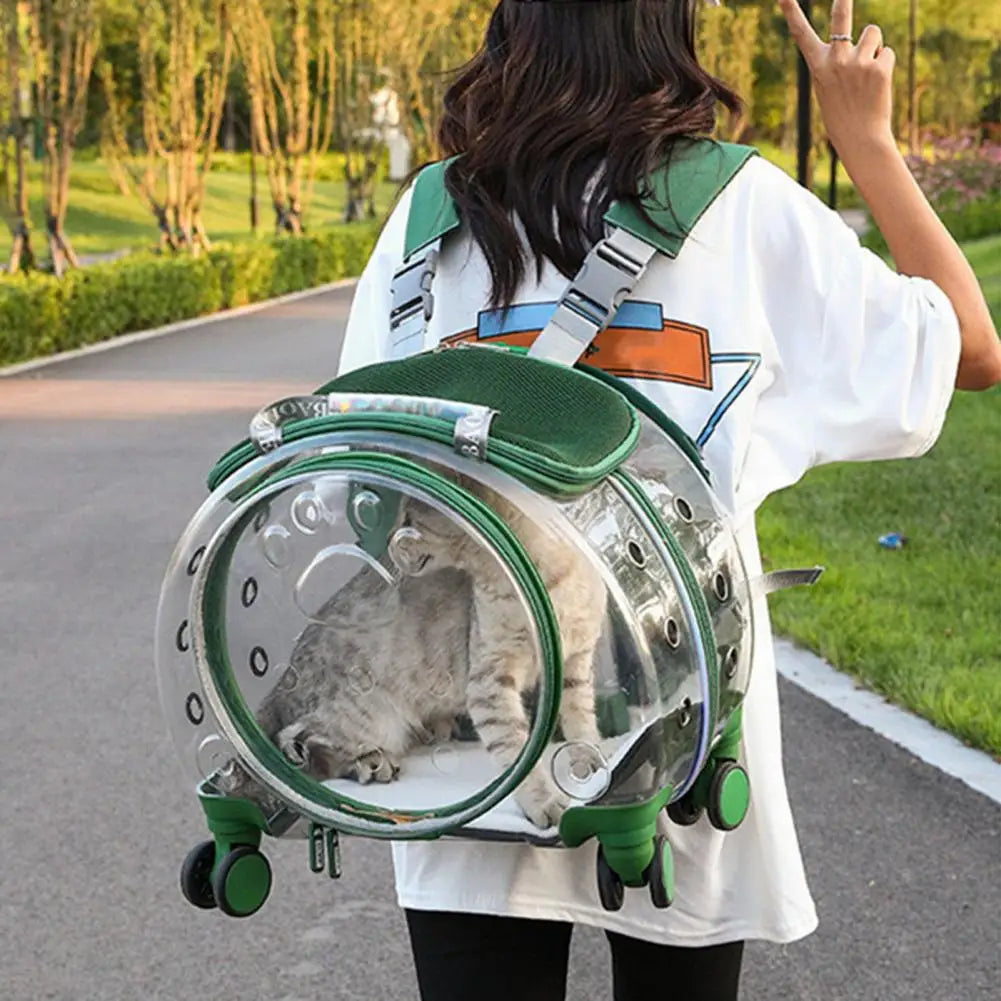 Telescopic Rod Pet Carrier Backpack for Travel With Ventilation Holes